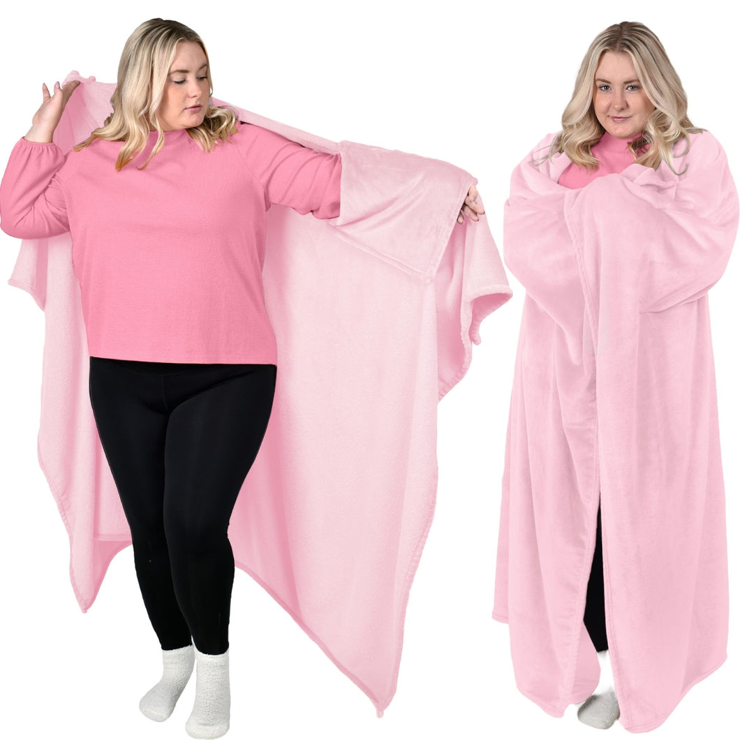 Super Blanky Wearable Blanket Throw - Cloud Pink