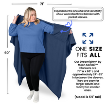 Load image into Gallery viewer, Super Blanky Wearable Blanket Throw - Starry Blue
