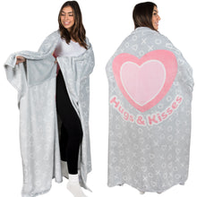 Load image into Gallery viewer, Super Blanky Throw Wearable Blanket - Kiss Pink
